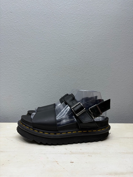 Dr. Martens Shoes - Dr. Martens Black Leather Voss Strap Sandals Size 7